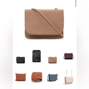 COLAB Lola crossbody bag. Light pink/nude colour